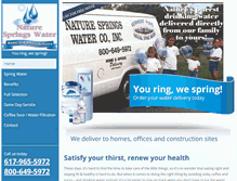 Tablet Screenshot of naturespringswater.com